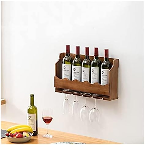 ALDEPO Wall-Mounted Wine Rack with Glasses Holder