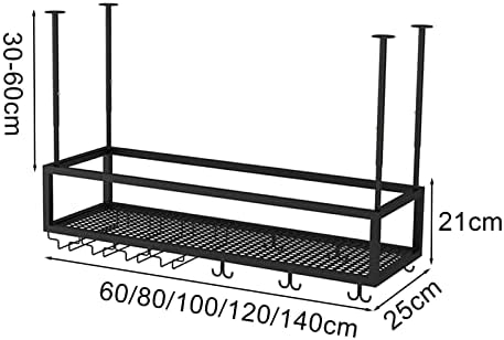 Industrial Black Wine Rack with Stemware Storage