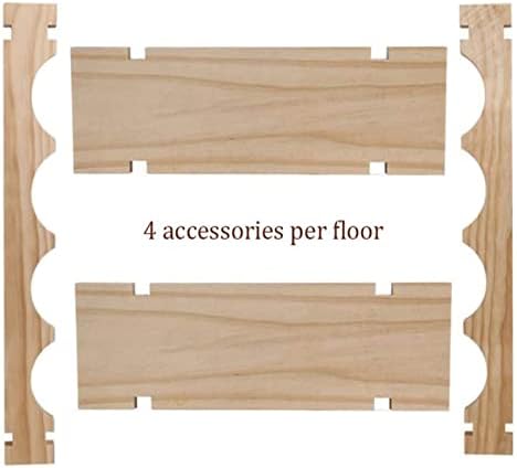 ALDEPO 4-Bottle Stackable Wooden Wine Rack