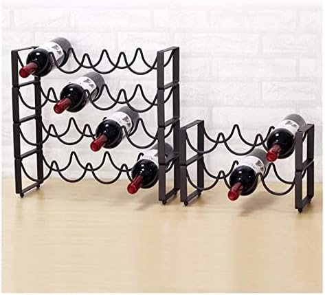 ALDEPO Wall-Mounted Wine Rack with Wrought Iron Design