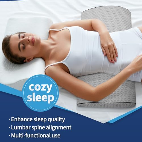 Nockovi Lumbar Support Pillow for Back Pain Relief