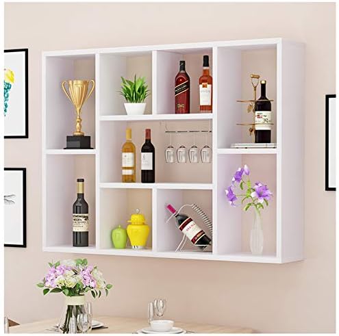 BOCbco Wall-Mounted Wine Rack 18 Bottles Teak Wood