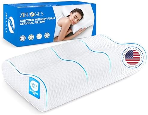 Zibroges Cervical Neck Pillow - Adjustable Orthopedic Support