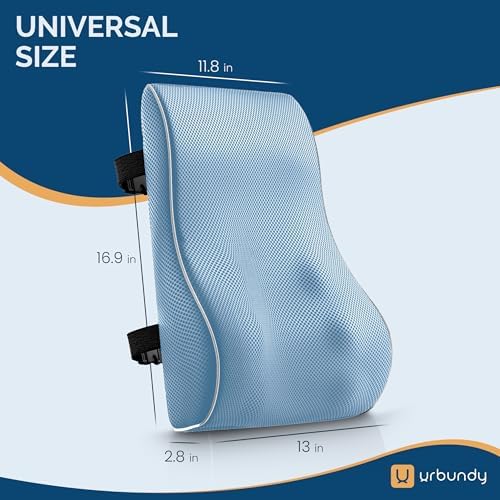 Bekweim Lumbar Support Pillow for Office Chair with Strap 1