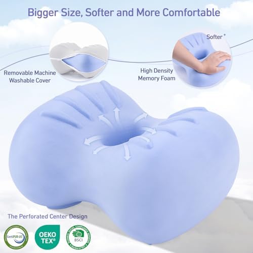 Forcanby Knee Pillow - Memory Foam Leg Pillow for Side Sleepers