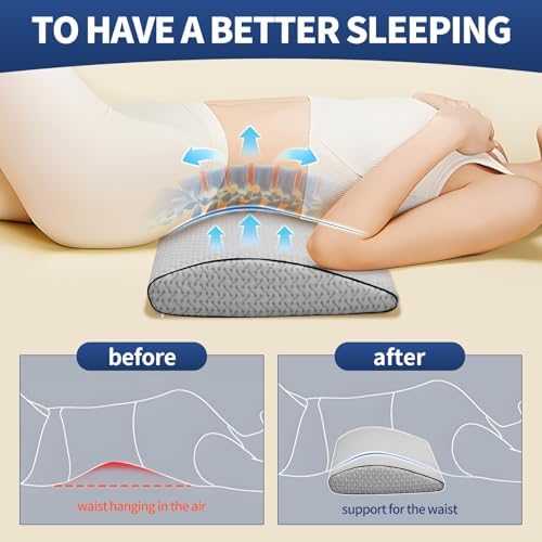 Nockovi Lumbar Support Pillow for Back Pain Relief