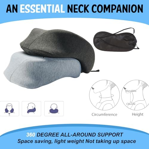 Azmaish Face Down Pillow with Eye Mask for Travel and Sleep