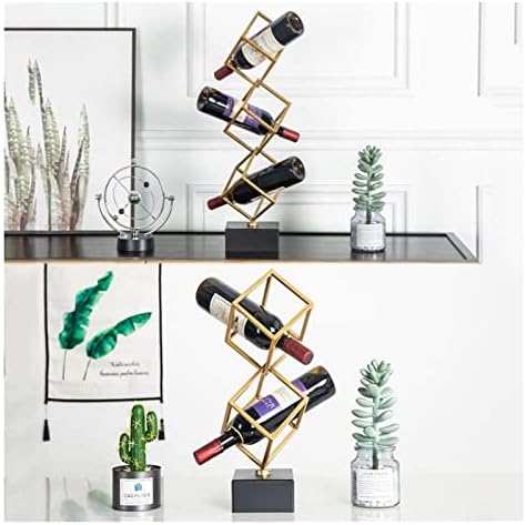 ALDEPO 2 Bottle Free Standing Wine Rack Metal Modern Minimalist Design
