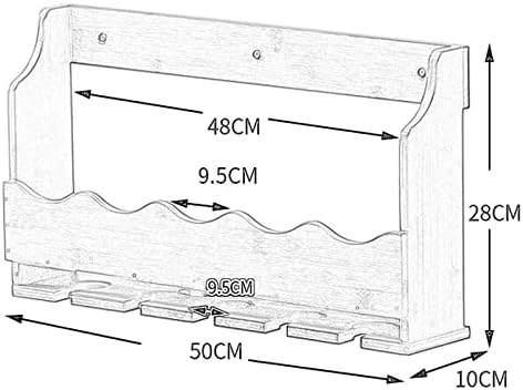ALDEPO Wall-Mounted Wine Rack Brown