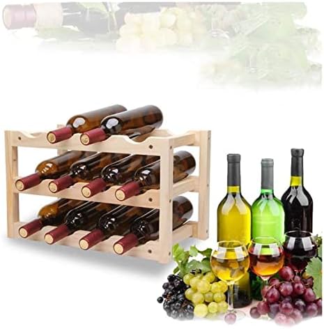 ALDEPO 12-Bottle Wood Wine Rack Christmas Reindeer Style