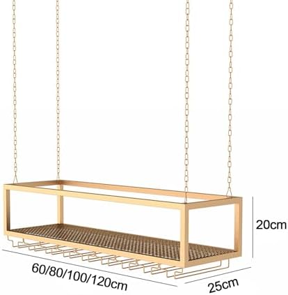 Ceiling Wine Glass Rack with Adjustable Height