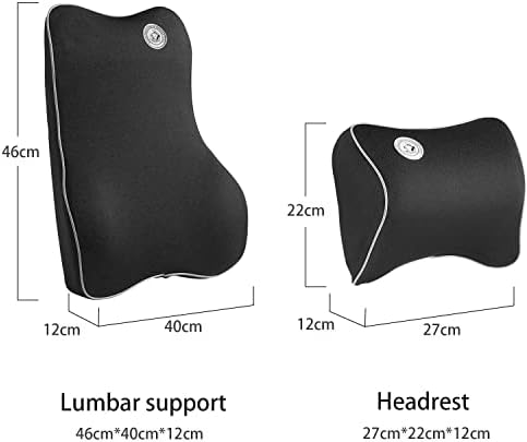 Ecloud Shop Lumbar Support Cushion Set - Black