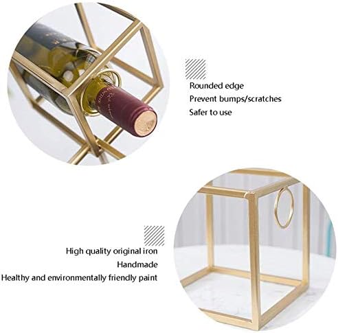 BOCbco 2 Layers Tabletop Wine Racks Gold Iron Design for 2 Bottles