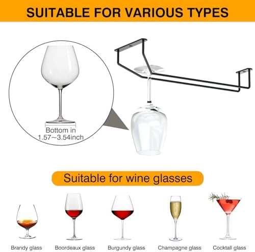 FOMANSH 14-Inch Wine Glass Holder Set of 4 1