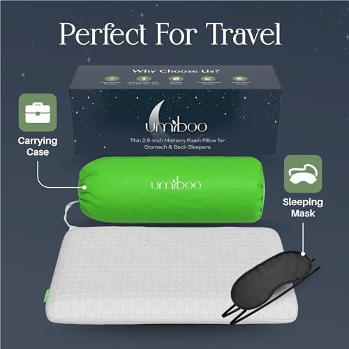 Umiboo Gel-Infused Foam 25-Inch Pillow 2-Pack White