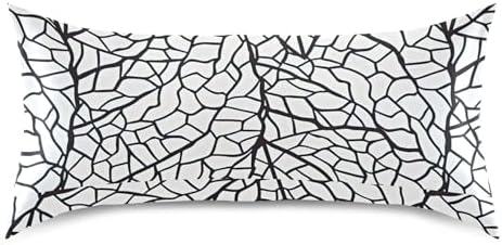 TSENQUE Leaves Geometric Satin Pillow Case Cooling Bed Decor