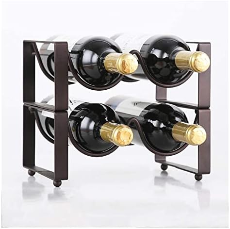 ALDEPO Stackable Metal Wine Rack Set of 2 for 8 Bottles