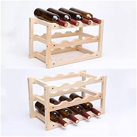 ALDEPO 12-Bottle Wood Wine Rack Christmas Reindeer Style