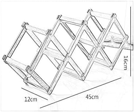 ALDEPO Foldable Freestanding Wine Rack 3-5 Bottles Beige 45cm