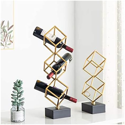 ALDEPO 2 Bottle Free Standing Wine Rack Metal Modern Minimalist Design