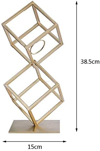 BOCbco 2 Layers Tabletop Wine Racks Gold Iron Design for 2 Bottles