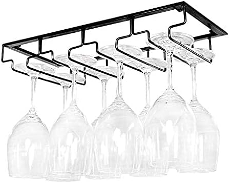 Wall-Mounted Wine Rack with 4 Slots for Ceiling or Cabinet