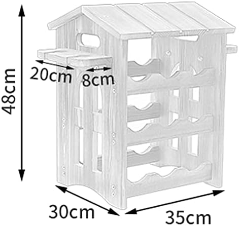 ALDEPO Wall-Mounted Wine Rack 3-Layer with 4-Glass Holder