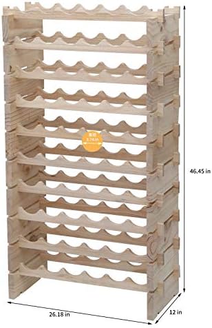fdjamy Wine Rack 60 Bottles Natural Color 1