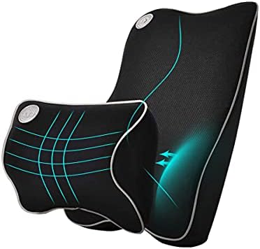 Ecloud Shop Lumbar Support Cushion Set - Black