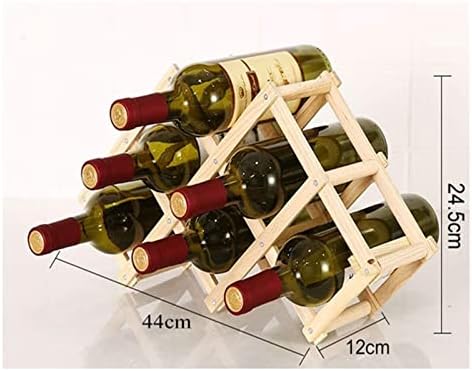 ALDEPO Wall-Mounted Wine Rack with Buckle Wood Texture