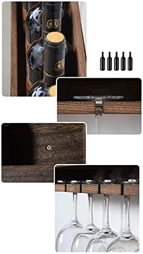 BOCbco Wall-Mounted Wine Rack 5 Bottles 5 Glasses