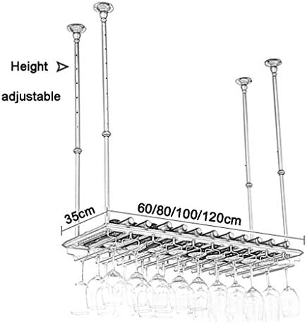 Wine Rack Ceiling Metal Frame 12 Bottles 36 Glasses