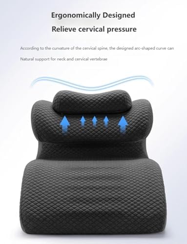 Ergonomic Face Down Pillow with Removable Cover