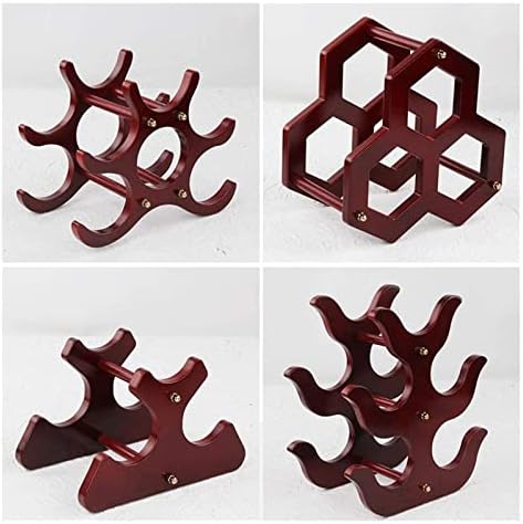 ALDEPO Wood Wine Rack 6 Bottles Christmas Reindeer Style