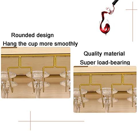 ZJDYDY Wine Glass Rack Modern Metal Under Cabinet Storage Organizer