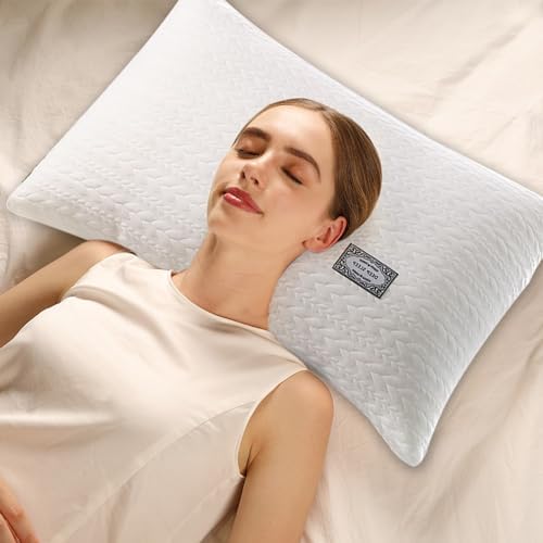 Lovskoo Soft Down Filling Bed Pillow for Stomach and Side Sleepers