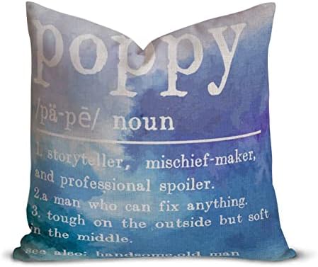 Poppy Vocabulary Cushion Case Throw Pillow Cover with Hidden Zipper