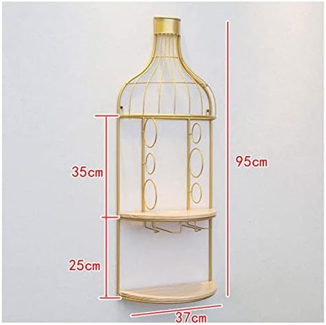 ALDEPO Wall-Mounted Wine Rack with Wooden Base