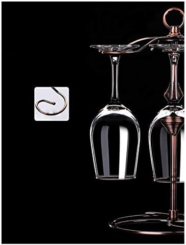 BOCbco 6-Hook Bronze Wrought Iron Wine Rack