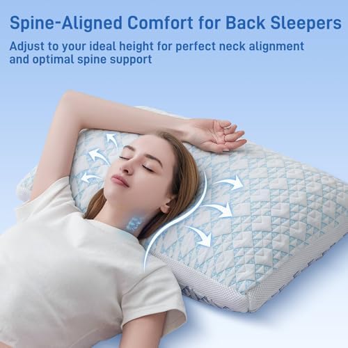 Ankwos Adjustable Shredded Memory Foam Bamboo Viscose Pillow