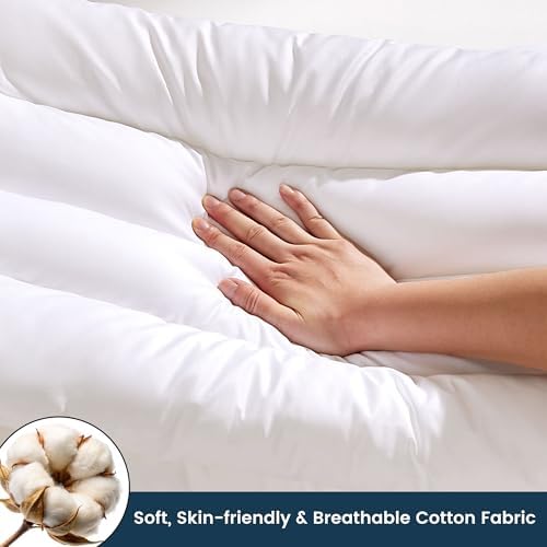 SLEEP ZONE Ultra Thin Pillow for Back and Stomach Sleepers