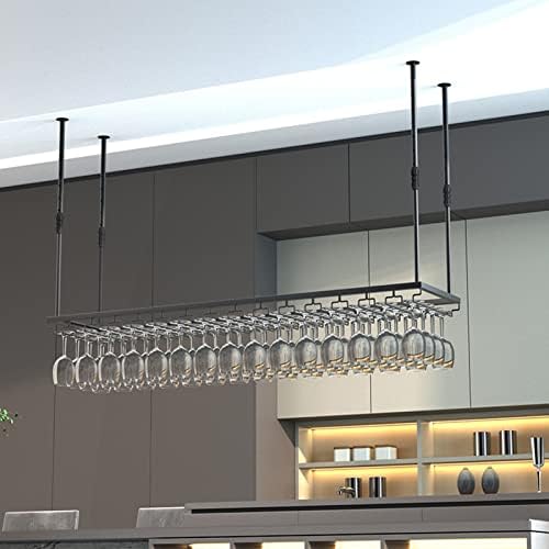Adjustable Wall Mounted Wine Rack with Stemware Holder