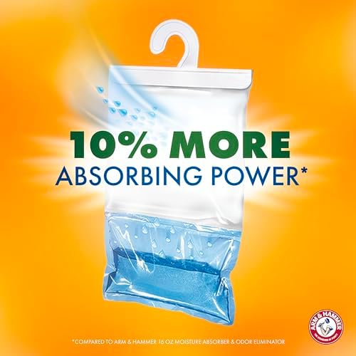 Arm Hammer Essentials Hanging Moisture Absorber 3 Pack Fragrance Free