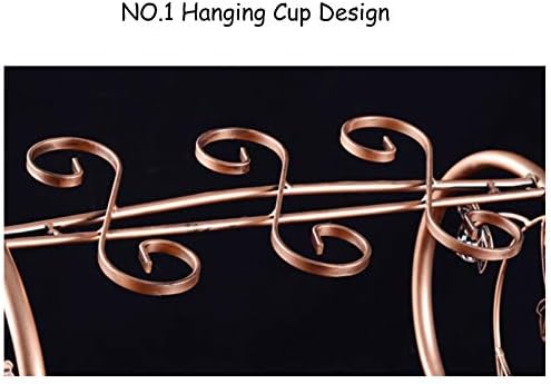 BOCbco Wrought Iron Wine Rack with 4 Bottles and 6 Stemware Holders