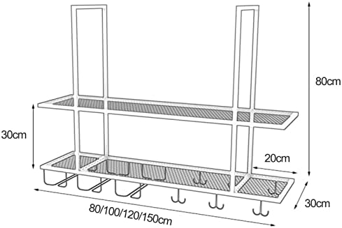 Modern Hanging Wine Rack with Iron Frame for Wall Mount