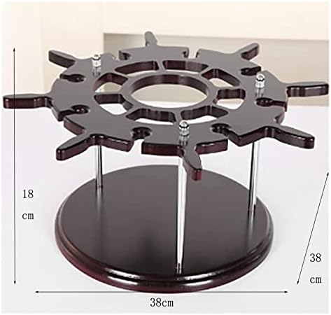 ALDEPO Rudder Shape Wine Glass Rack Wooden Storage Shelf