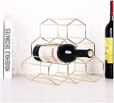 ALDEPO Iron Wire Hexagon Wine Rack Freestanding