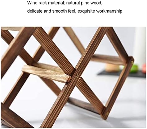 ALDEPO Foldable Freestanding Wine Rack 3-5 Bottles Beige 45cm