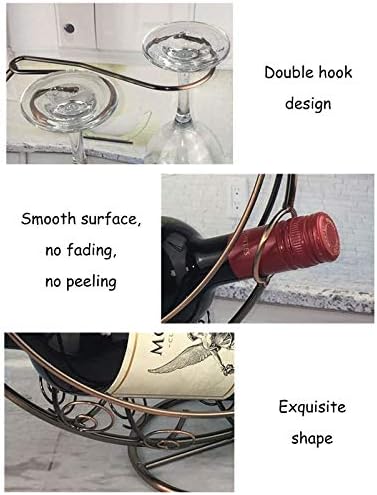 BOCbco Countertop Wine Glass Holder - 1 Bottle 2 Glasses Storage Rack
