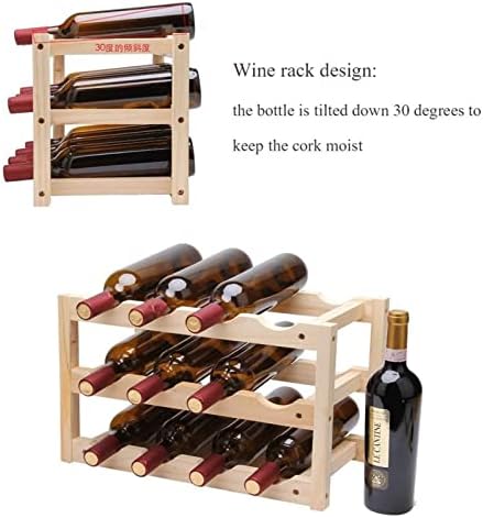 ALDEPO 12-Bottle Wood Wine Rack Christmas Reindeer Style